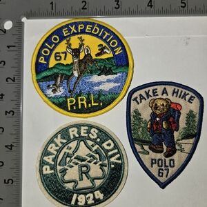 Polo Ralph Lauren PatchesExpedition Park Res Div. Bear 3-Lot Patch Set